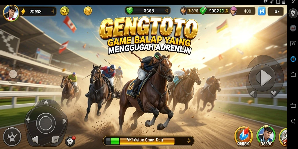 Tampilan gameplay menarik saat bertanding di lintasan balapan.