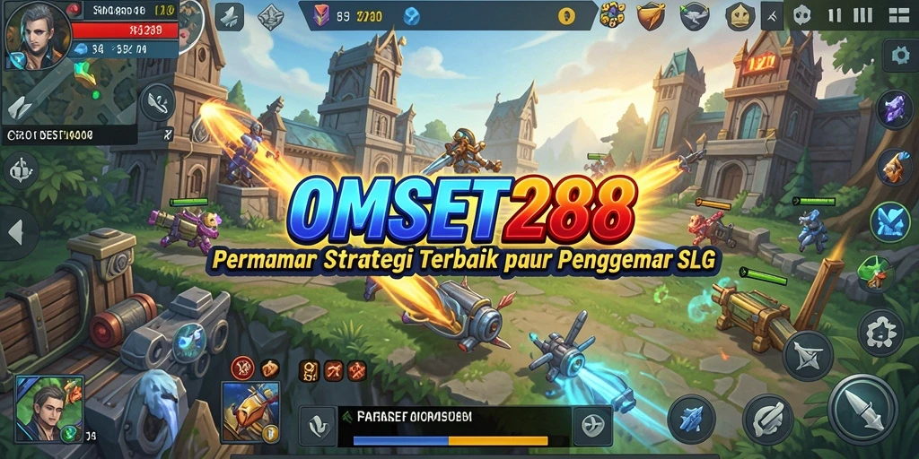 Screenshot gameplay OMSET288 menunjukkan strategi SLG yang mendalam.