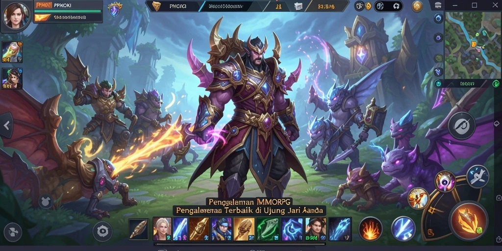 Screenshot utama PPHOKI yang menunjukkan aksi seru dalam pertarungan MMORPG.